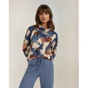 FOS Pullover hangcol Nico Aqua Jeans print FOS Pullover hangcol Nico Aqua Jeans print